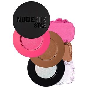 BNIB Nudestix Sunpink Glow Stax 3pc Blush Balm Set